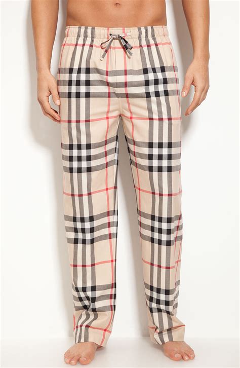 burberry check print pajama pants